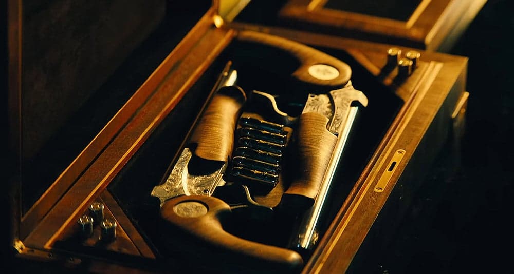 The dueling pistols from 'John Wick 4' (2023), Lionsgate