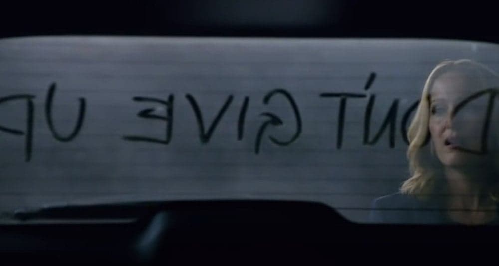 Scully gets a message on a car window in the 2016 season of 'The X-Files' (1993), 20th Century Fox