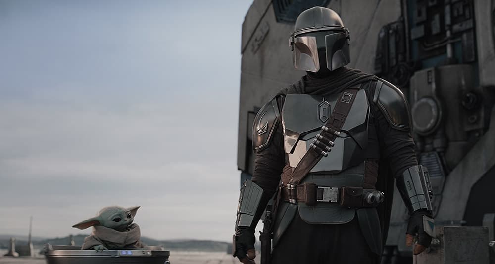 Grogu and Din Djarin in 'The Mandalorian' (2023), Disney+