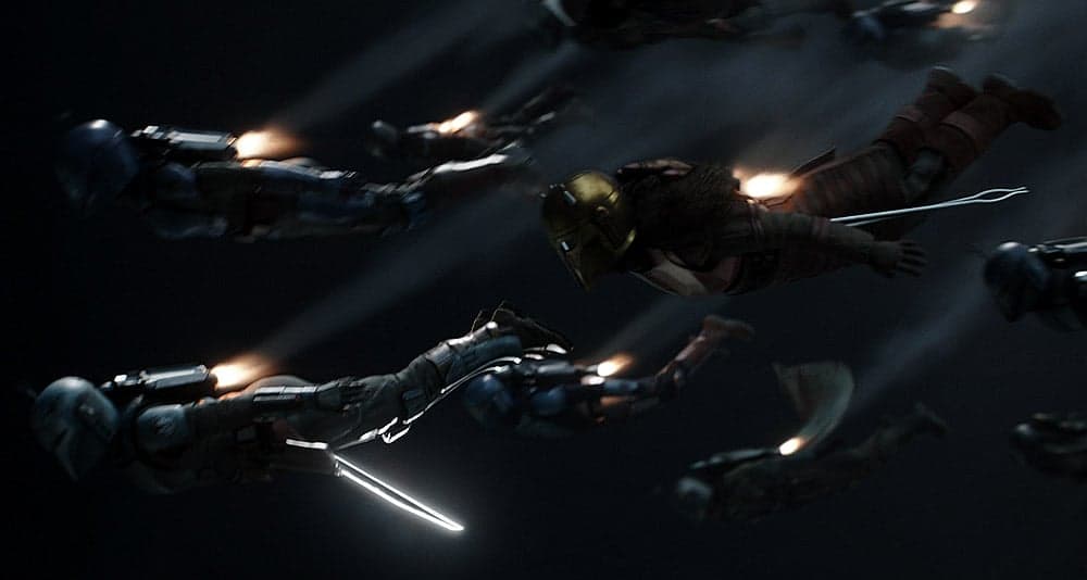 Bo-Katan and the Armorer lead an attack in 'The Mandalorian' (2023), Disney+