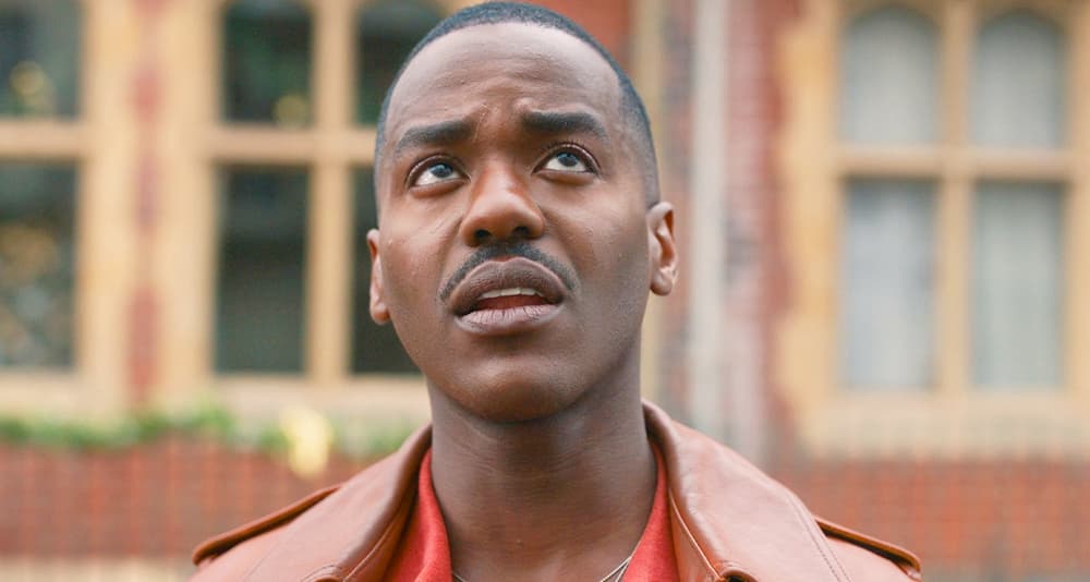 The Doctor (Ncuti Gatwa) is desperate to find Ruby (Millie Gibson) in Doctor Who Series 14 Episode 1 "The Church on Ruby Road" (2023), BBC