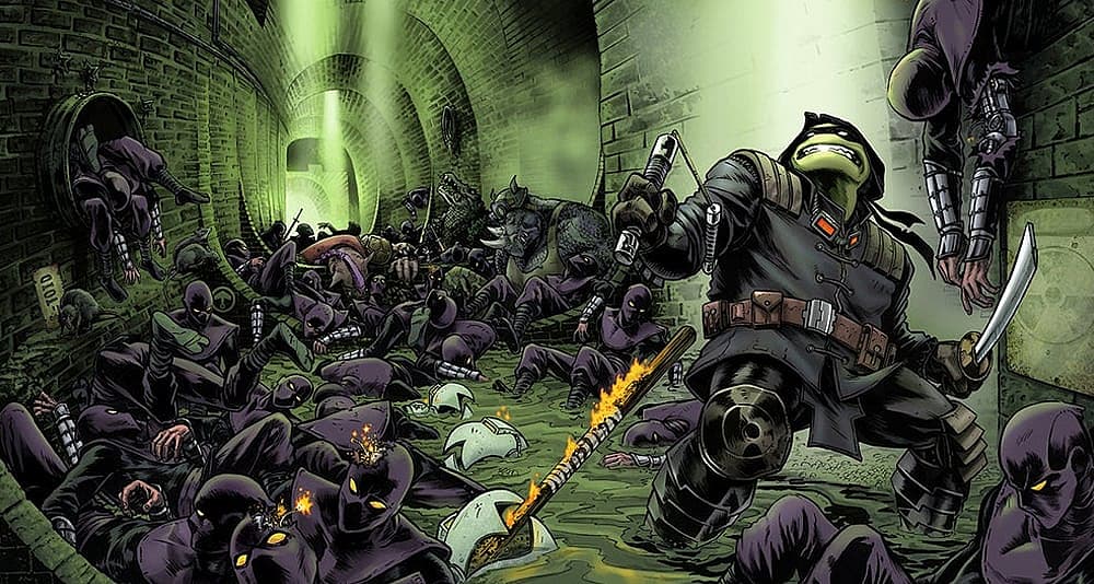 Wrap-around Mike Rooth art for TMNT - The Last Ronin