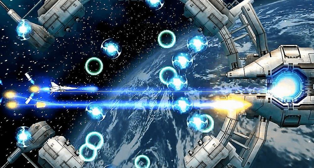 A space battle in Gradius V