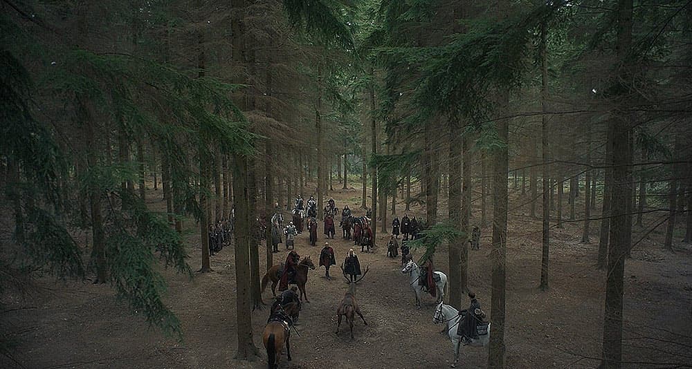 King Viserys approaches a captured stag in House of the Dragon, HBO