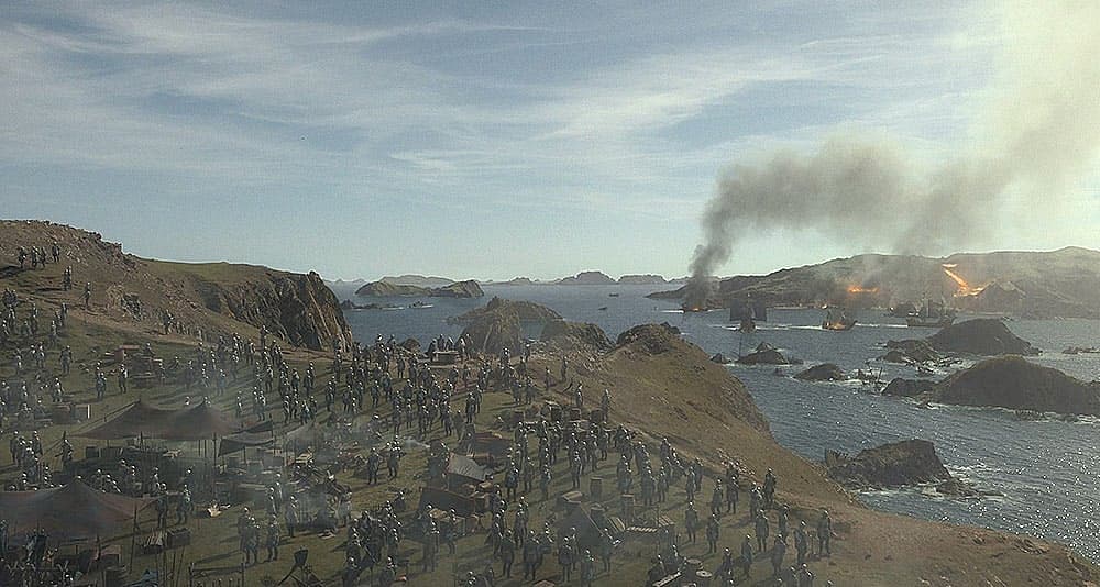 The Kingdom's men against the Crabfeeder's forces in House of the Dragon, HBO