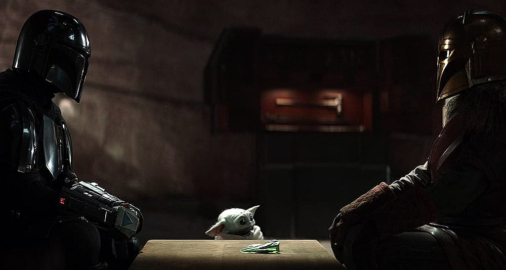 Din Djarin and the Armorer discuss redemption in 'The Mandalorian' (2023), Disney+