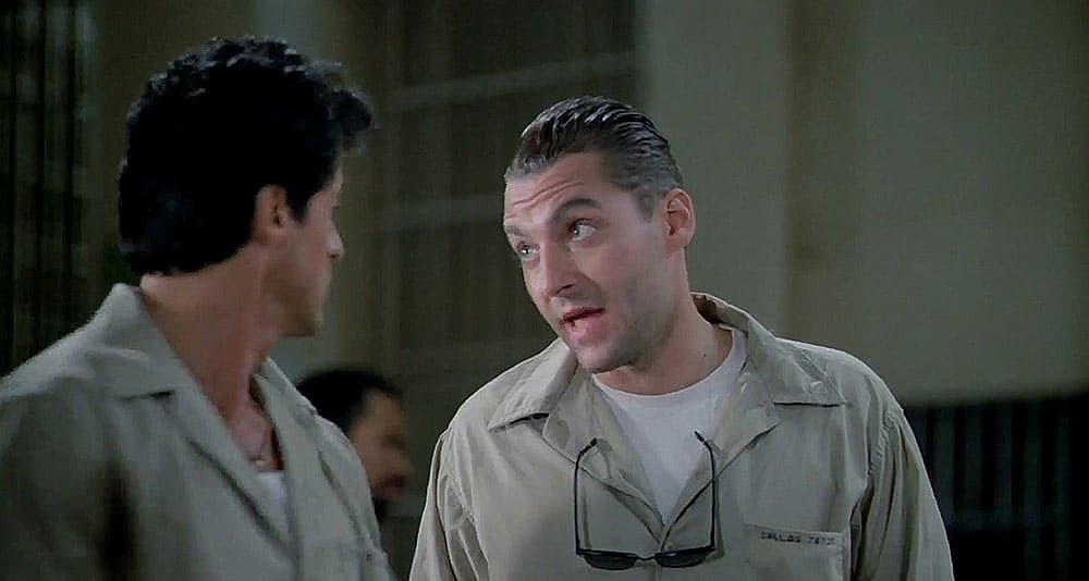 Tom Sizemore in first Hollywood role with Sylvester Stallone in Lock Up (1989), Carolco Pictures