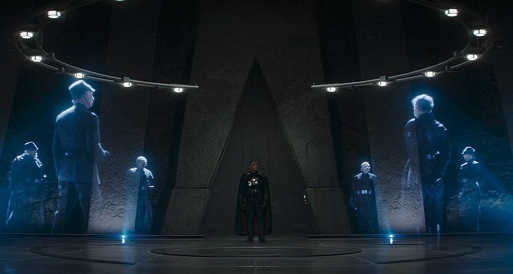 Moff Gideon meets with the Shadow Council in 'The Mandalorian' (2023), Disney+