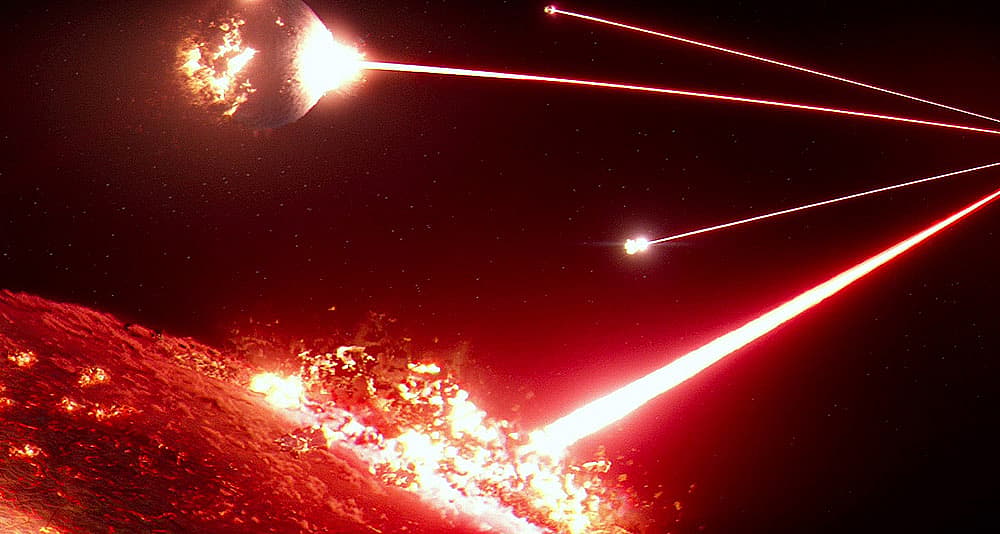 The Hosnian System is destroyed by the First Order in Star Wars: Episode VII - The Force Awakens