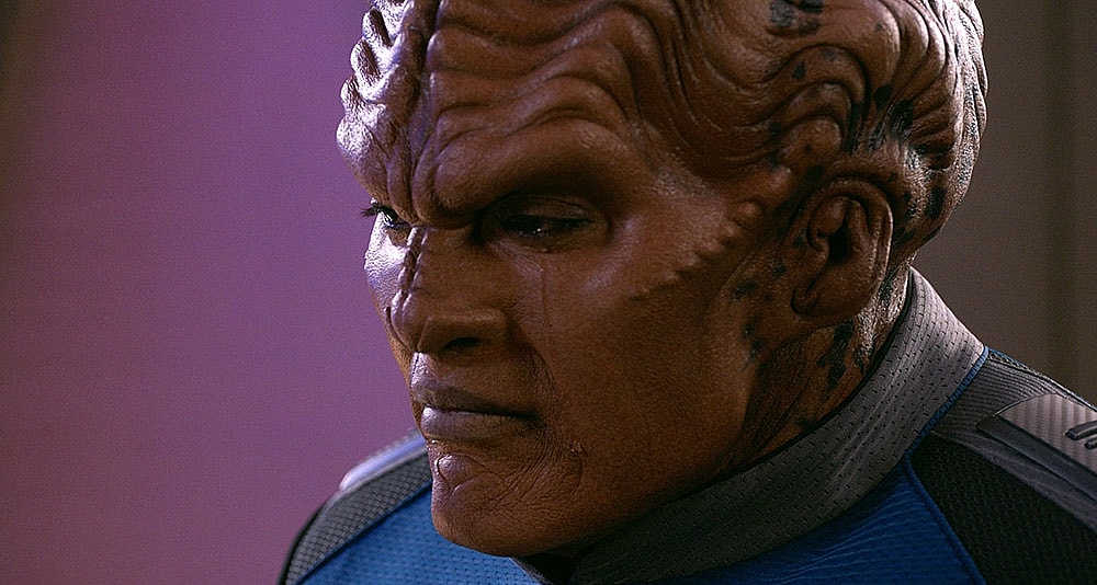 Bortus breaks down crying in The Orville: New Horizons