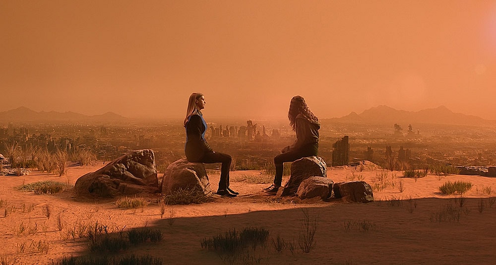 Grayson shows Lysella the effects of meddling with cultures in The Orville