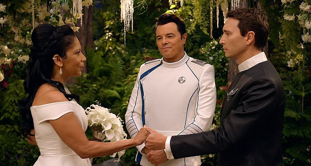 Mercer marries Claire and Isaac in The Orville