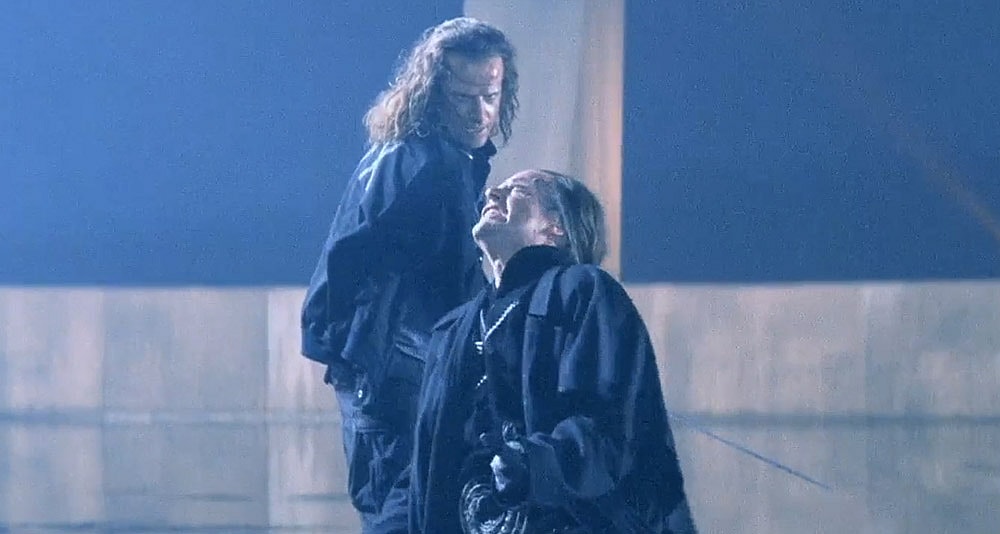 Connor fights Katana in Highlander 2: The Quickening