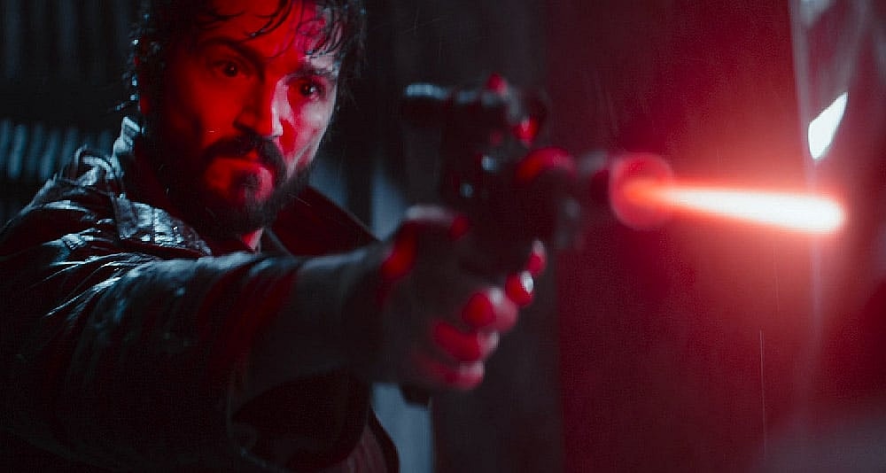 Cassian executes a security officer in Star Wars: Andor, Disney+