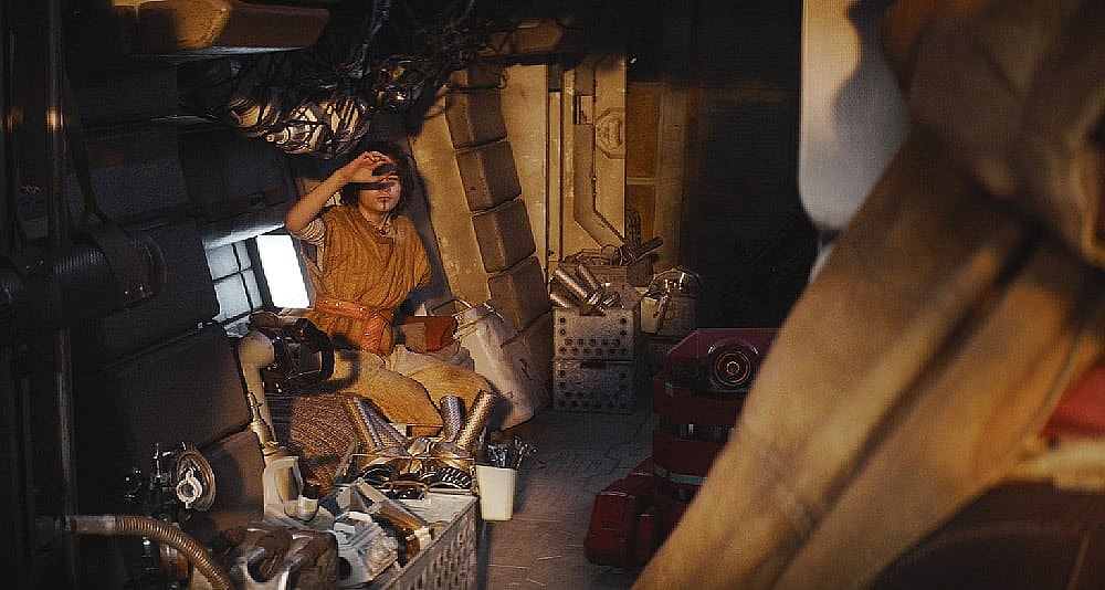 A young Cassian looking out a viewport in Star Wars: Andor, Disney+