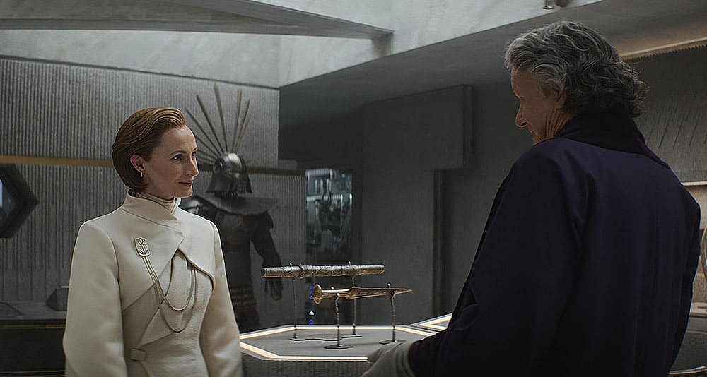 Mon Mothma meets with Rael in Star Wars: Andor, Disney+