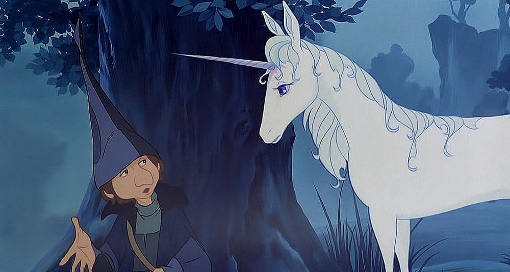 Schmendrick and the Unicorn discuss regret in The Last Unicorn, Rankin/Bass Productions