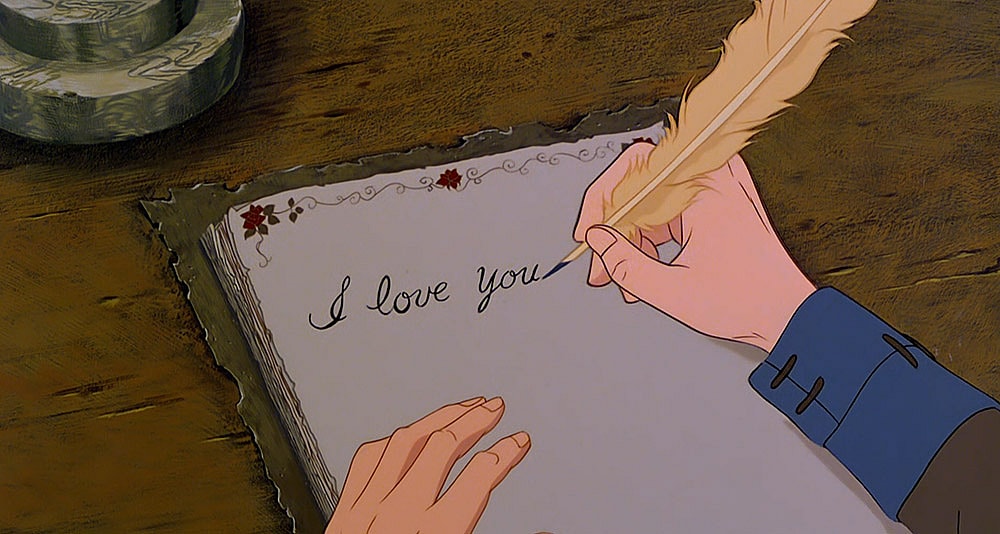 Prince Lir tries to write poetry in The Last Unicorn, Rankin/Bass Productions