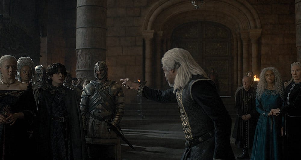 Ser Vaemond blasphemes the royal line in House of the Dragon, HBO