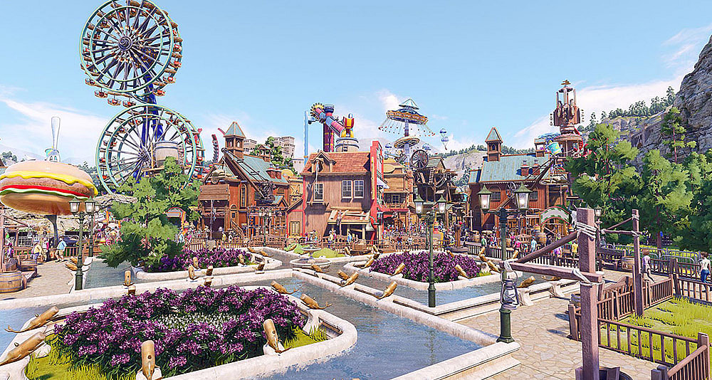 An amusement park in Park Beyond, Bandai Namco