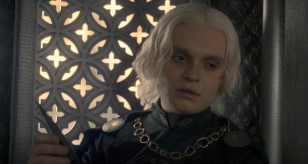 Prince Aegon heading to his coronation in House of the Dragon, HBO