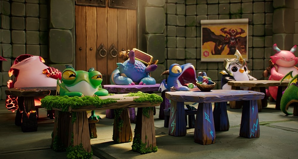 A selection of Little Legends sit in class with varying degrees of attention via Teamfight Tactics (2019), Riot Games