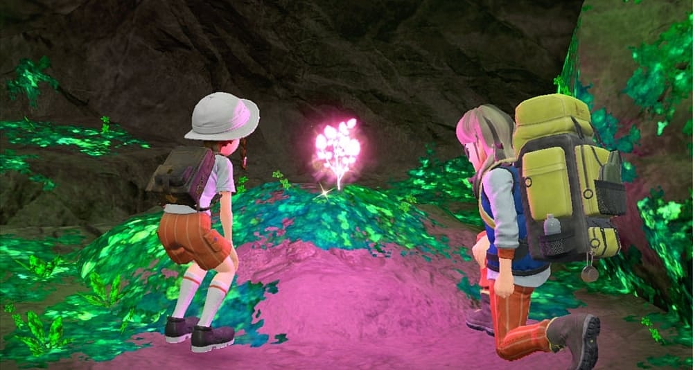 The player and Arven uncover the Sweet Herba Mystica via Pokémon Scarlet & Violet (2022), Nintendo