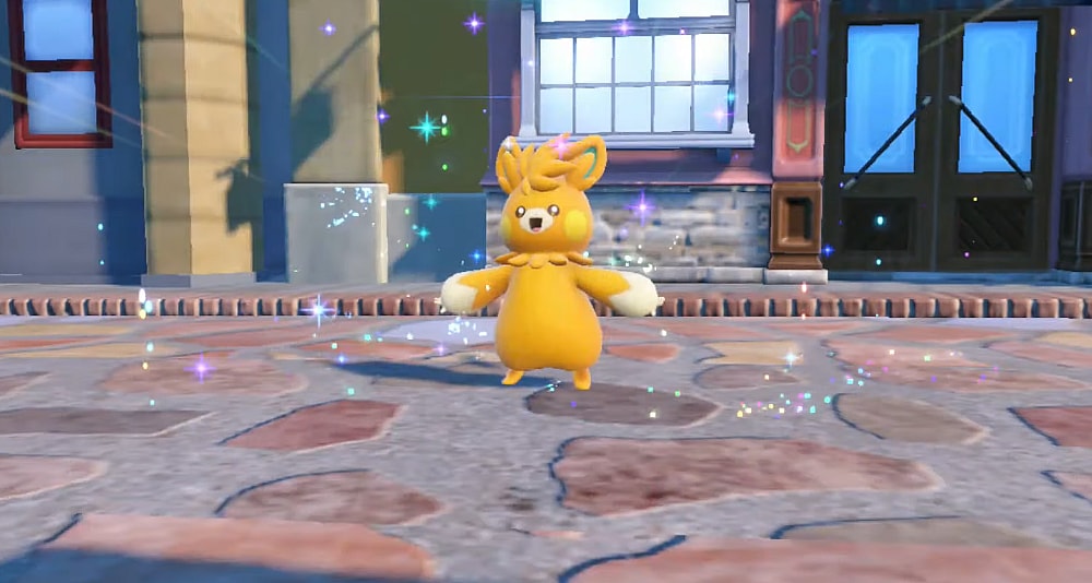 Pawmo has just evolved into Pawmot, and is overjoyed via Pokémon Scarlet & Violet (2022), Nintendo