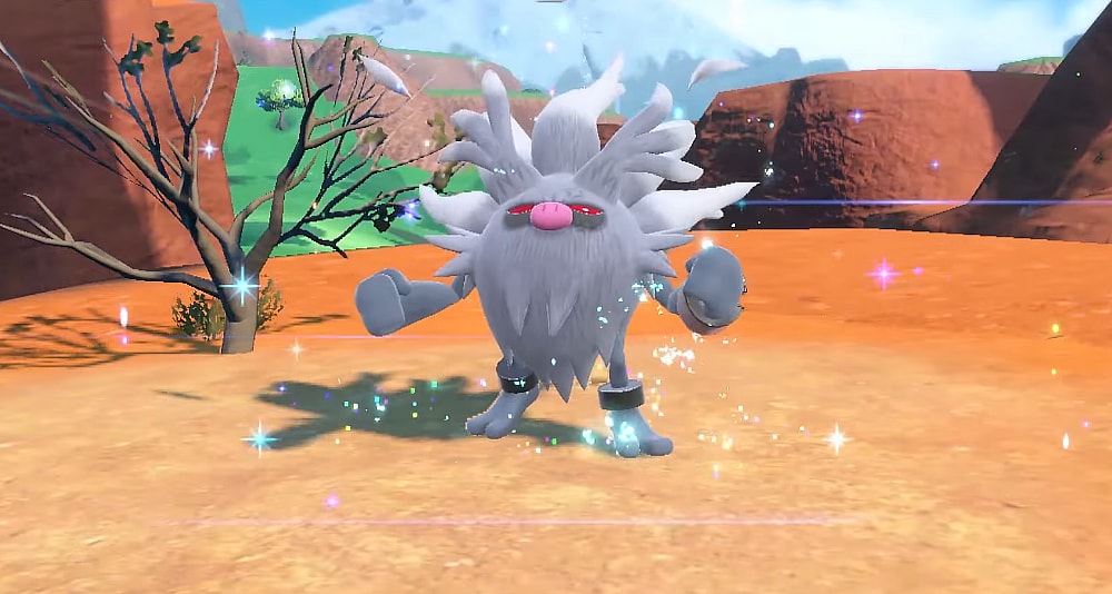 A newly evolved Annihilape screams in defiance via Pokémon Scarlet & Violet (2022), Nintendo