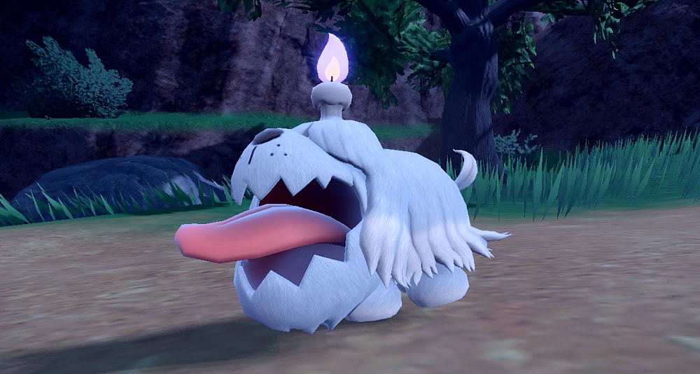Greavard barks at night via Pokémon Scarlet & Violet (2022), Nintendo