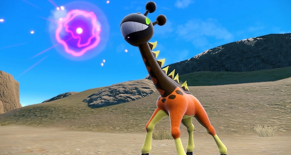 Farigiraf used Twin Beam via Pokémon Scarlet & Violet (2022), Nintendo