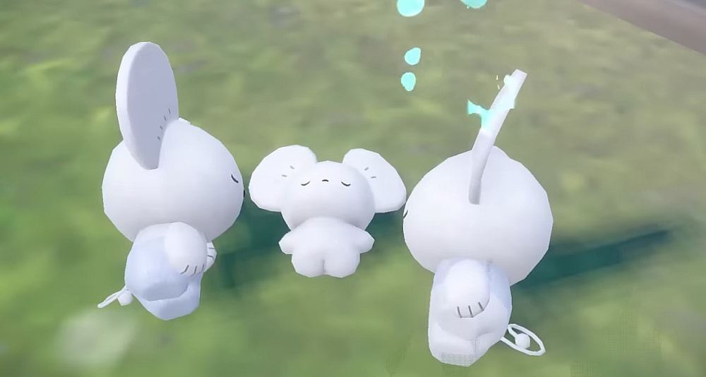 A Maushold Family of Three sleeping via Pokémon Scarlet & Violet (2022), Nintendo