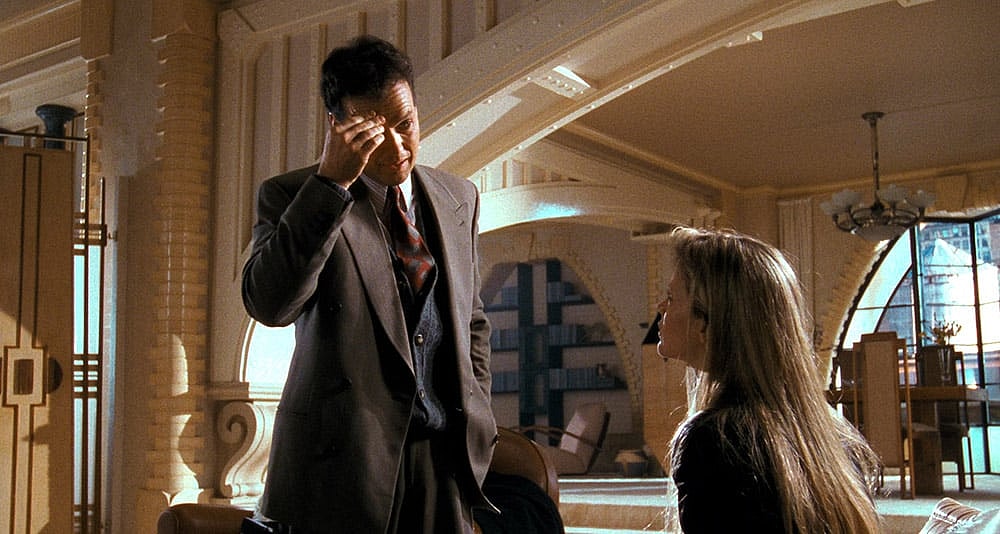 Bruce Wayne tries to reveal his secret identity to Vicki Vale in 'Batman' (1989), Warner Bros. Pictures