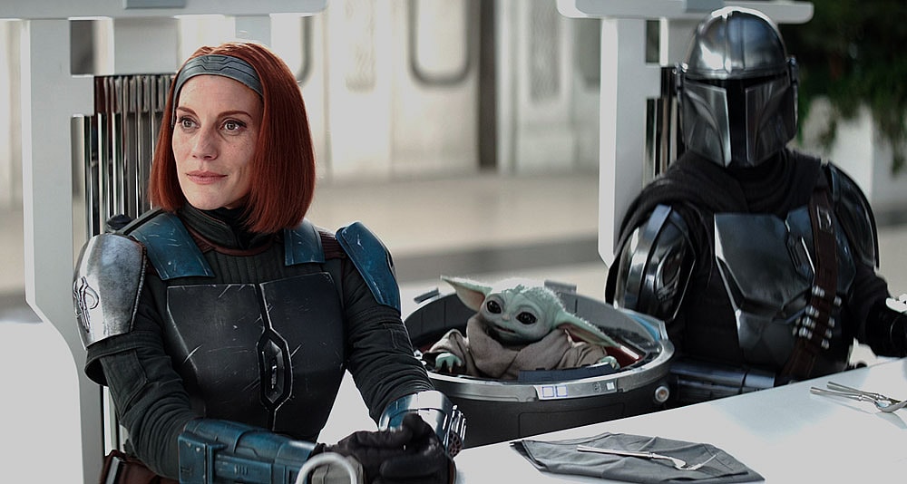 Bo-Katan, Grogu and Djarin visit Plazir-15 in 'The Mandalorian' (2023), Disney+