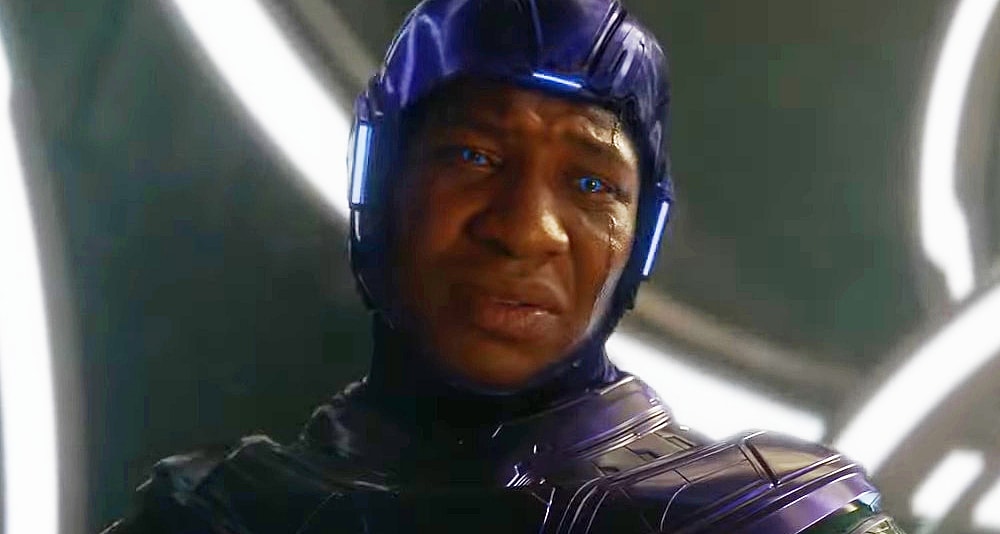Kang the Conqueror (Jonathan Majors) pities Scott Lang (Paul Rudd) in Ant-Man and the Wasp Quantumania (2023), Marvel Entertainment
