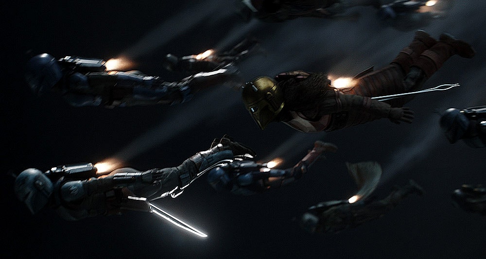 Bo-Katan and the Armorer lead an attack in 'The Mandalorian' (2023), Disney+