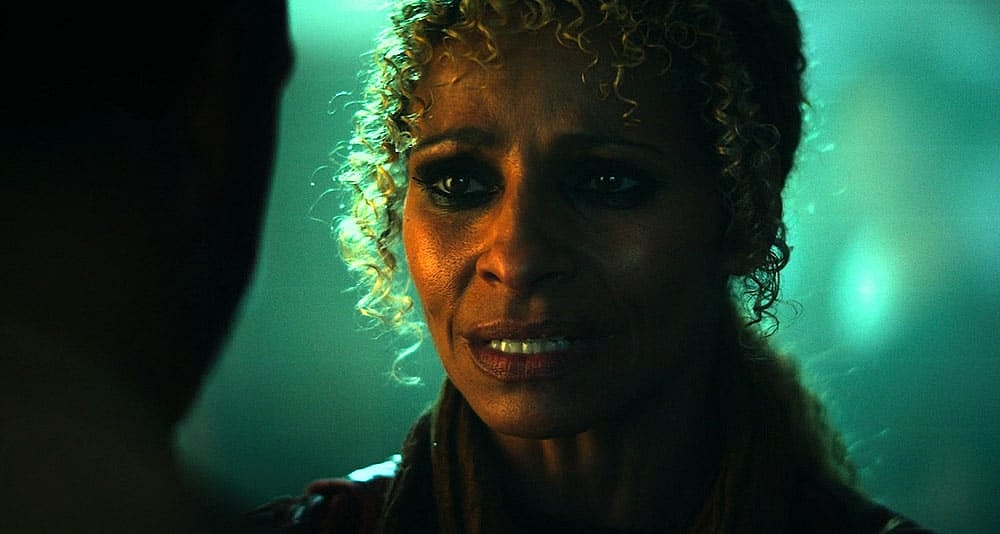 Raffi speaking to her ex-husband on 'Star Trek: Picard' season 3 (2023), Paramount+