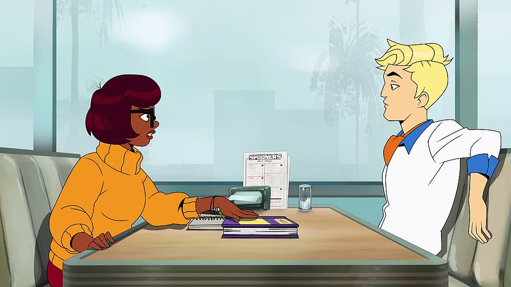 Velma confronts Fred over his behavior in Velma Season 1 Episode 4 "Velma Makes a List" (2023)