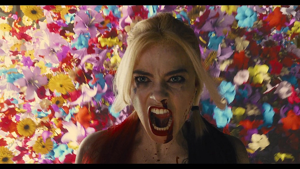Harley Quinn (Margot Robbie) makes her escape in The Suicide Squad (2021), Warner Bros. Pictures via Blu-ray