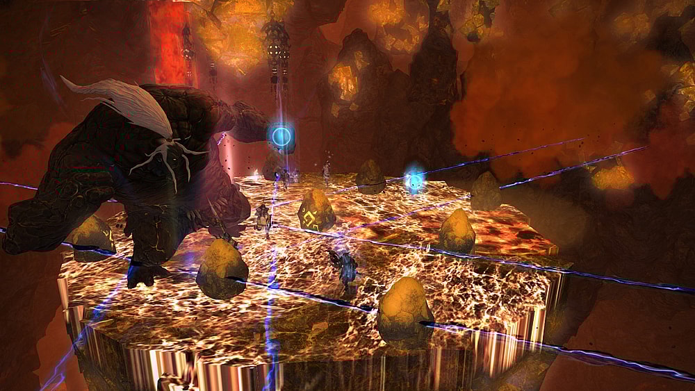 Titan unleashes Bomb Boulders and Landslides in Final Fantasy XIV: A Realm Reborn (2013), Square Enix