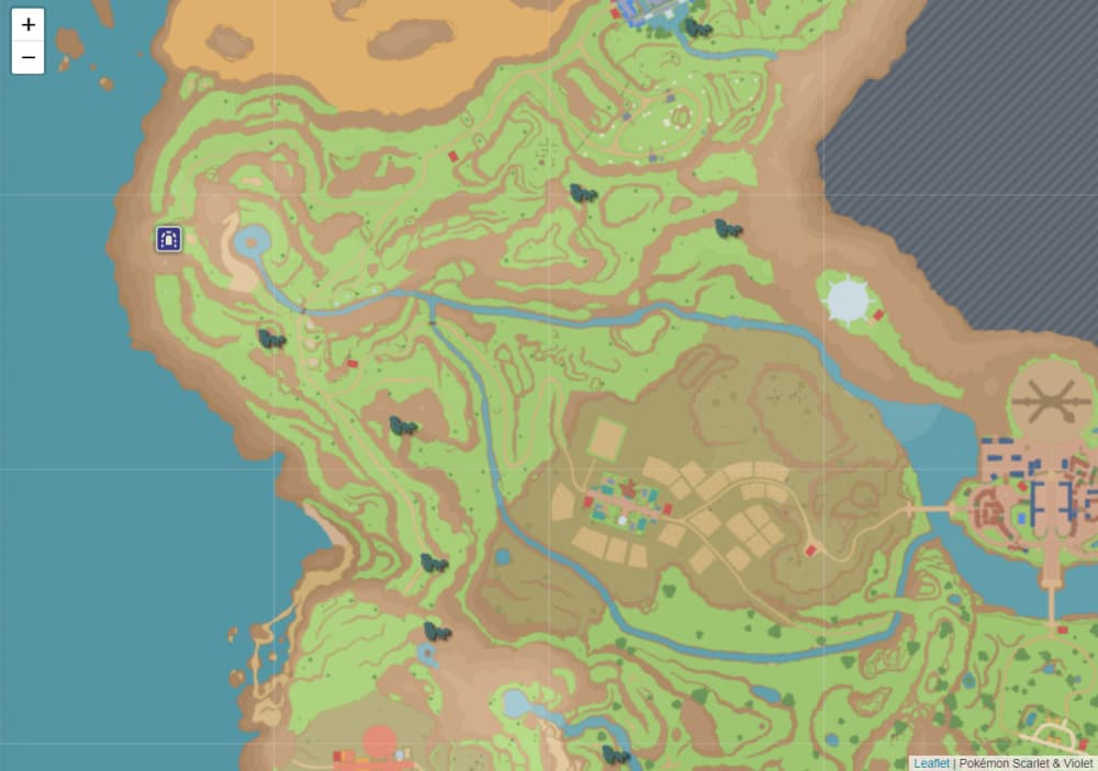 The locations of the Green Ominous Stakes in Pokémon Scarlet & Violet via Serebii