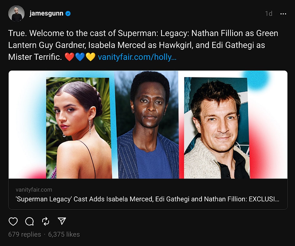 Screenshot - James Gunn Thread