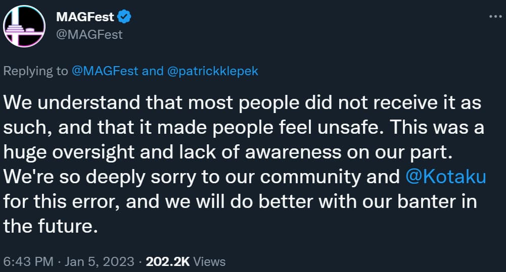 MAGFest organizers formally apologize for mocking Kotaku via Twitter