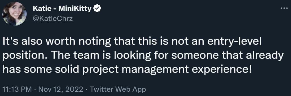 Katie Chrzanowski discusses the Associate Lore Manager role for Sonic the Hedgehog on Twitter