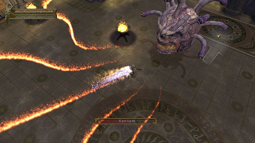 Players fight Xantam the Beholder via Baldur's Gate: Dark Alliance (2001), Interplay Entertainment Corp