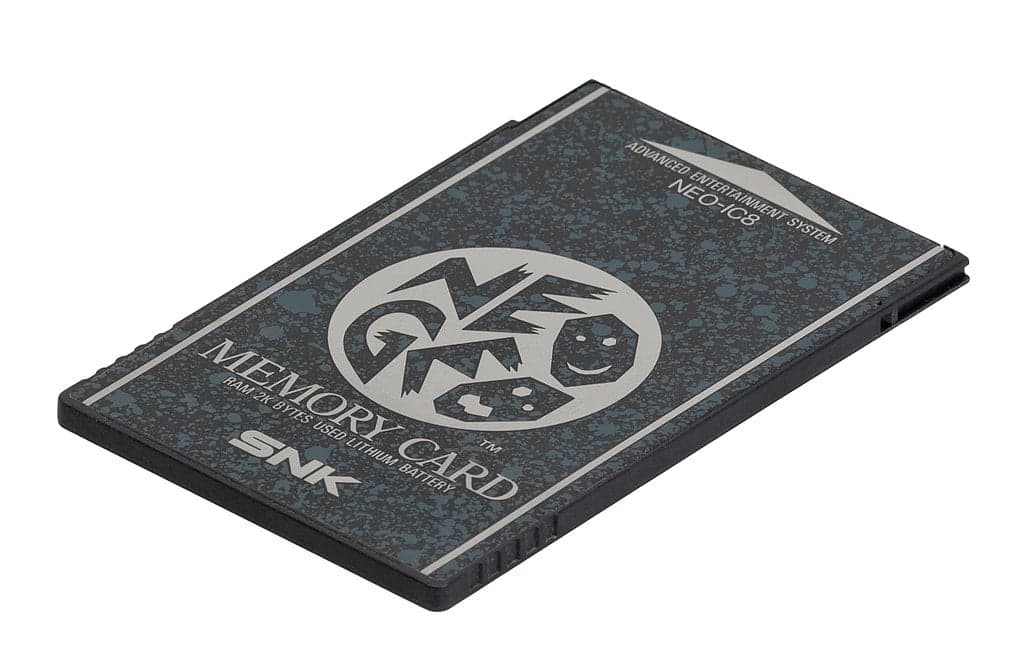SNKs first memory card for the NEO GEO AES and MVS, Via Evan Amos, Wikipedia.