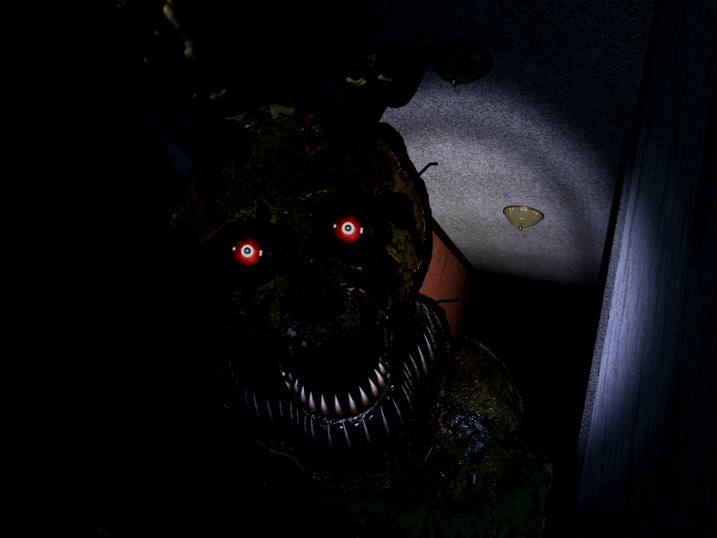 Nightmare Springtrap prepared to attack in Five Nights At Freddy's 4