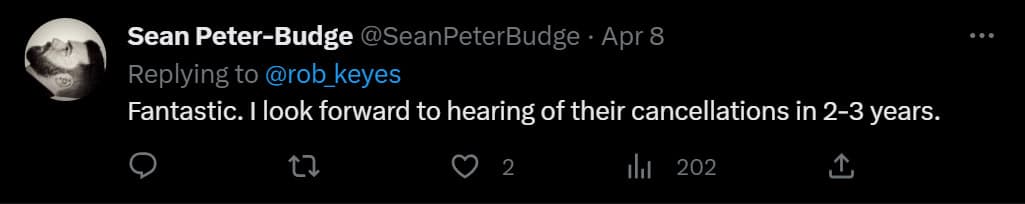 Sean Peter-Budge shares his thoughts on new 'Star Wars' project announcements on Twitter
