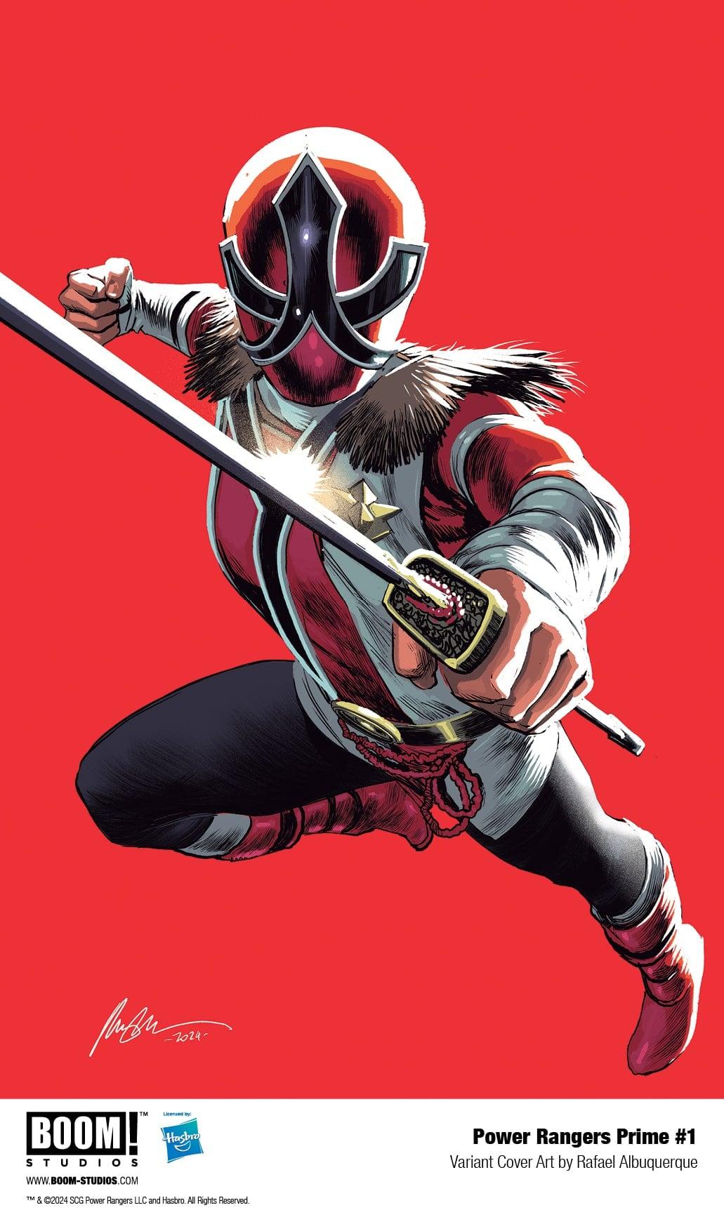 Lauren Shiba dons her Super Samurai Red suit on Rafael Albuquerque's variant cover to  Power Rangers Prime Vol. 1 #1 (2024), BOOM! Studios