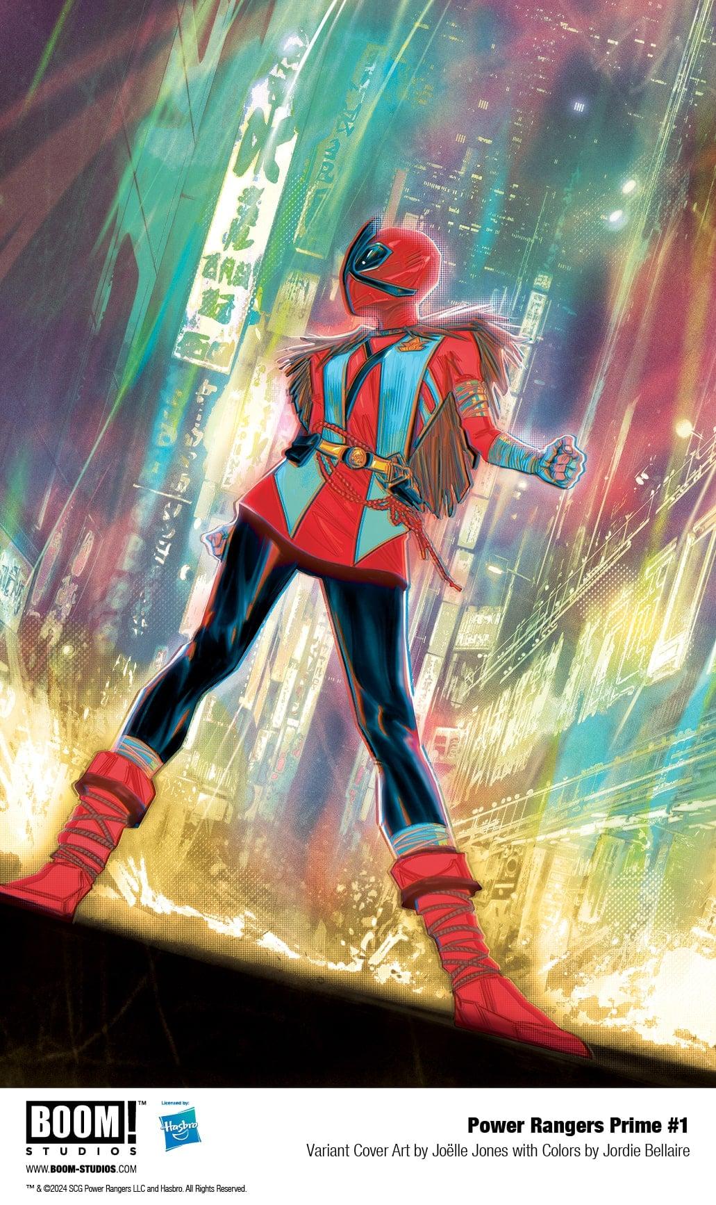 Samurai Ranger Red is ready to rock on Joëlle Jones' variant cover to Power Rangers Prime Vol. 1 #1 (2024), BOOM! Studios